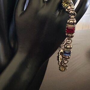 Silver gemstone bracelet